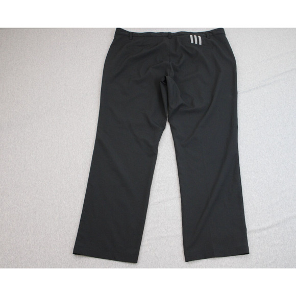 Adidas Golf Pants Mens 40 X 30 Black Flat Front Pockets High-Rise Straight Leg - Picture 2 of 8
